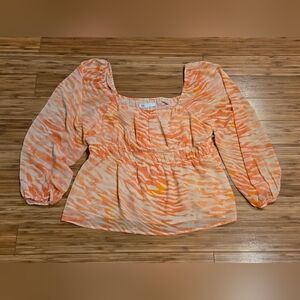 ❤️ DR2 Orange Patterned Top